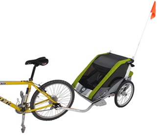 Thule Cougar attached to bike using bicycle conversion kit
