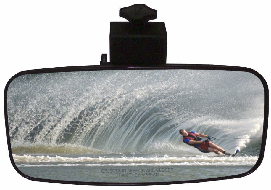 Boat Rear View Mirror 7"x14", Universal Marine Rearview Mirrors, Wide-angle Convex Boat Mirror For Ski Boats Pontoon Boat Water Sport Wakeboarding Surfing With 1/2"-1" Windshield Frames