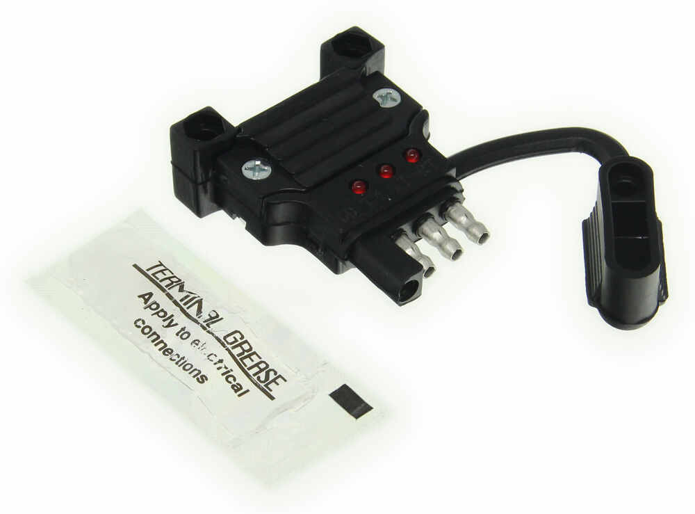 Hopkins Endurance Quick-fix Replacement 4-way Flat Trailer Connector W Led Test Lights