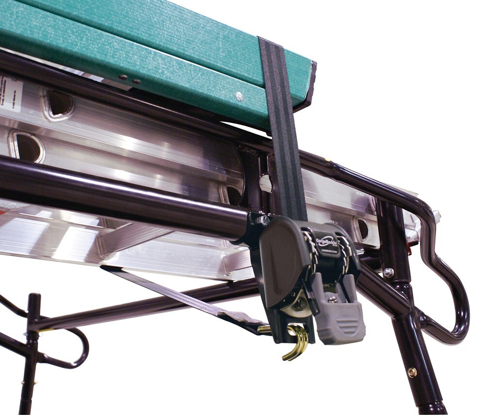 CargoBuckle Retractable Ratchet Strap for Ladder Racks 1