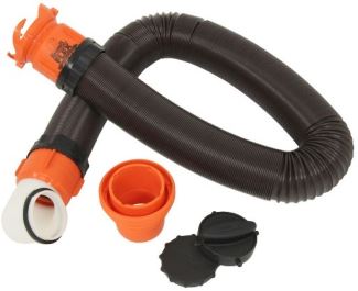 Camco RhinoFLEX RV Sewer Hose w Swivel Fittings, 4-in-1 Adapter