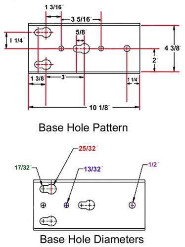Replacement Mounting Plate for a Master Lock 2k Electric ... boat trailer winch wiring diagram 