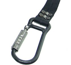 Tie-down strap with carabiners