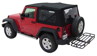 Jeep with Hitch Mounted Cargo Carrier