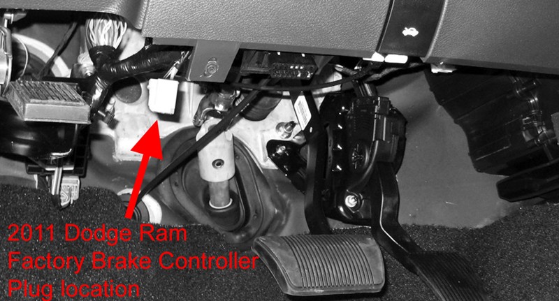 Location Of Brake Controller Connection Point On A 2011 ... 2011 dodge ram trailer brake wiring 