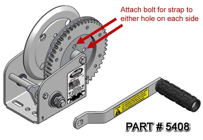 Installing 2 Inch Strap On My Shelby Trailer Winch # 5408 | etrailer.com