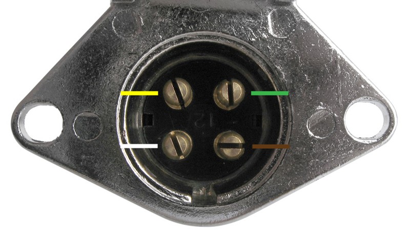 Industry Standard Wiring Configuration for the 4-way Round ... pollak connectors wiring diagram 