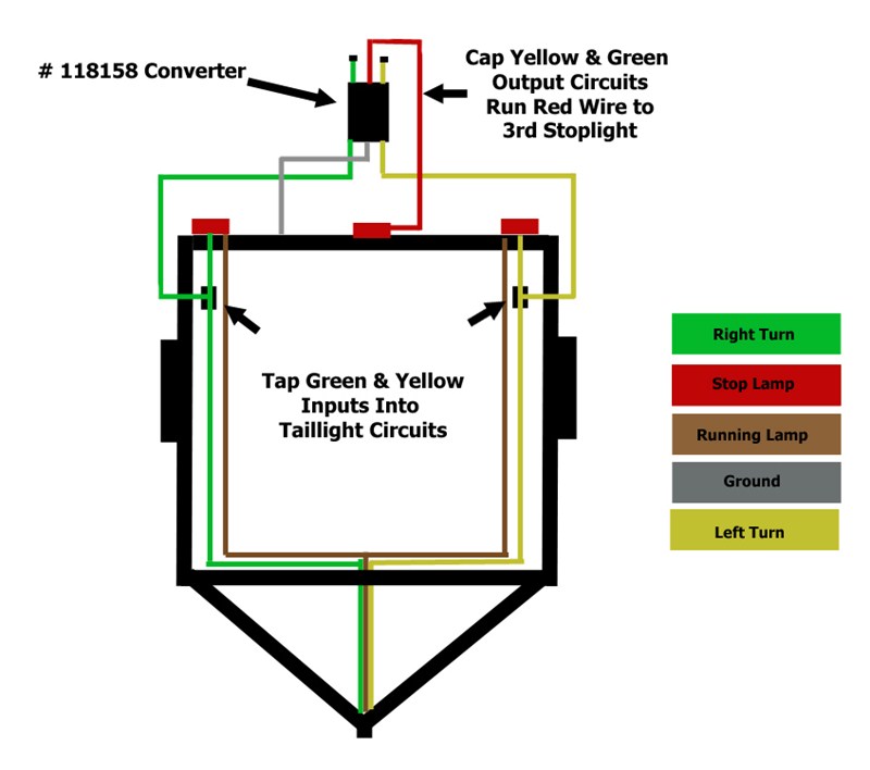 How to Wire up the Streamline LED Trailer Light # STL89RCB as Third