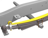 SuperSprings leaf spring installed on a Ford vehicle