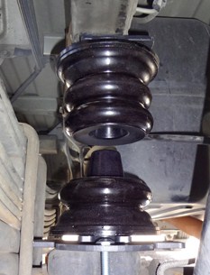 SumoSprings Rebel installed showing separation of 2-piece springs
