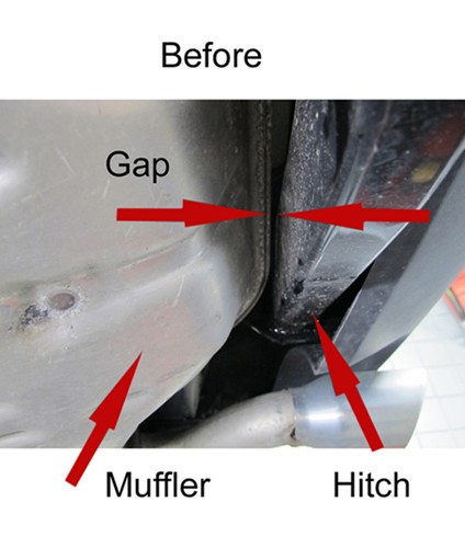 How to Correct Noise from Exhaust Rattling Against a Trailer Hitch |  