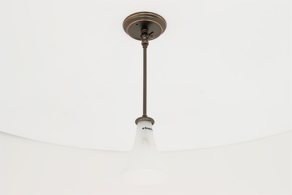 Gustafson Locking RV Pendant Light Weathered Copper White Swirl