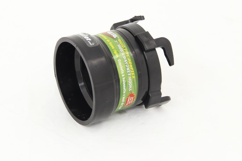 Valterra Rotating Rigid RV Sewer Pipe Adapter - 3" Hub x Bayonet Hooks
