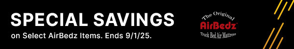 Special Savings on Select AirBedz Items.