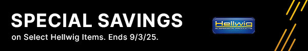 Special Savings on Select Hellwig Items.