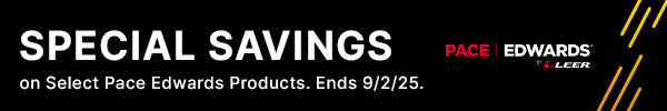 Special Savings on Select Pace Edwards Products.