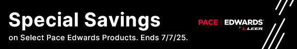 Special Savings on Select Pace Edwards Products.