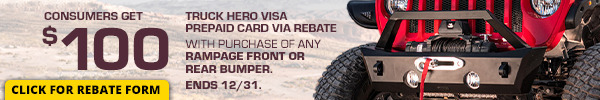 $100 Visa Prepaid Card Via Rebate with Purchase of any Rampage Front Or Rear Bumper