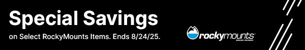 Special Savings on Select RockyMounts Items.