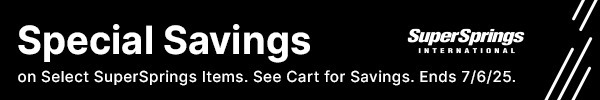 Special Savings on Select SuperSprings Items. See Cart for Savings.
