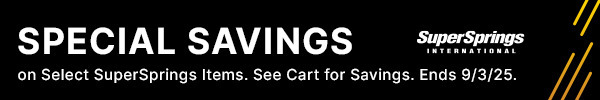 Special Savings on Select SuperSprings Items. See Cart for Savings.
