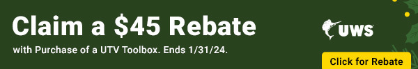 Claim a $45 Rebate with Purchase of UTV Toolbox.