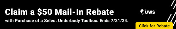 Claim a $50 Mail-In Rebate with Purchase of a Select Underbody Toolbox.