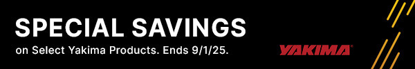 Special Savings on Select Yakima Products.