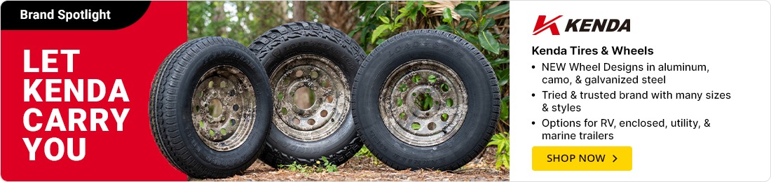 Upgrade your trailer tires and wheels with Kenda.