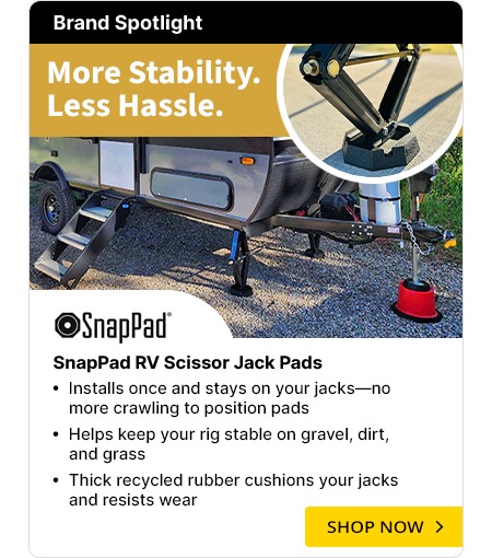 Stabilize your trailer with SnapPads.