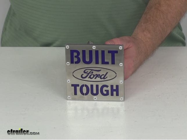INC Built Ford Tough Brushed Steel Tow Hitch Cover Au-Tomotive Gold