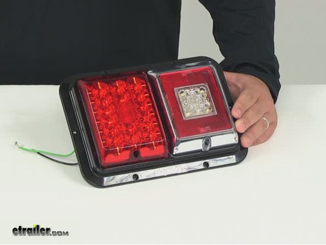 bargman led surface mount double light 84 85 led light trailer module