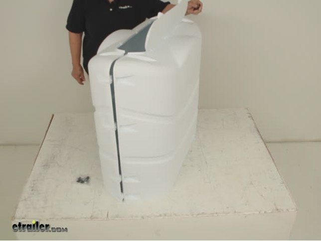Camco Rv Polyethylene Propane Tank Cover For 2 20 Lb Or 30 Lb Steel Tanks Polar White