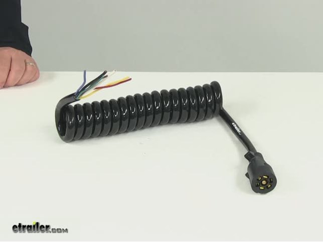 Universal Molded Trailer Light Plug Wiring Harness 7 Way Rv 1239 Cord