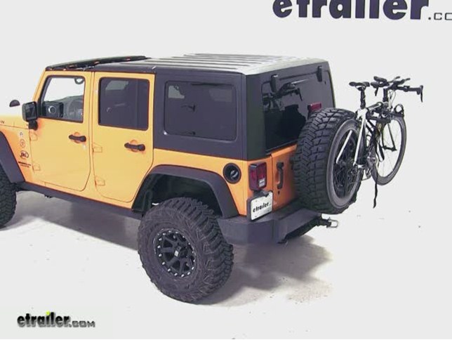 Hollywood Racks SR2 Spare Tire Mount Bike Rack Review - 2012 Jeep Wrangler  Unlimited Video 