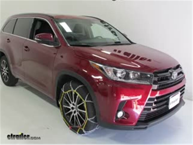 An Chain Alloy Snow Tire Chains Installation 2017 Toyota An Chain Alloy Snow Tire Chains Installation 2017 Toyota Highlander Video Etrailer