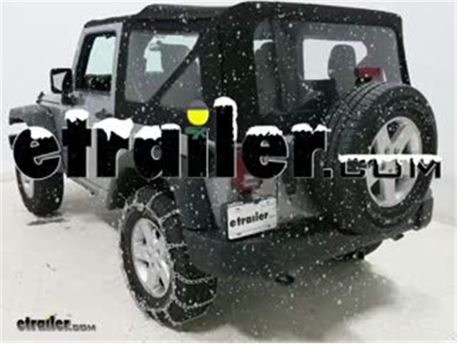 Titan Chain Snow Tire Chains with Tensioners Installation - 2016 Jeep  Wrangler Video 
