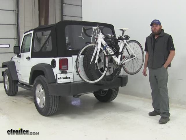 Hollywood Racks SR2 Spare Tire Bike Racks Review - 2016 Jeep Wrangler Video  
