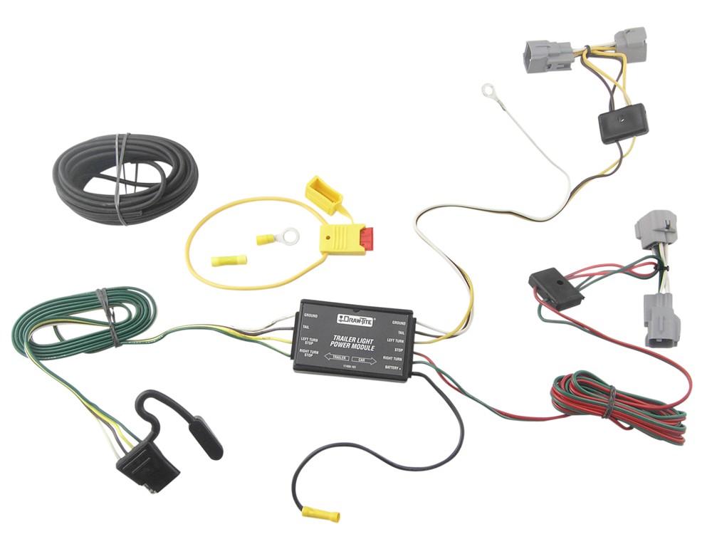 T-One Vehicle Wiring Harness with 4-Pole Flat Trailer Connector Tow