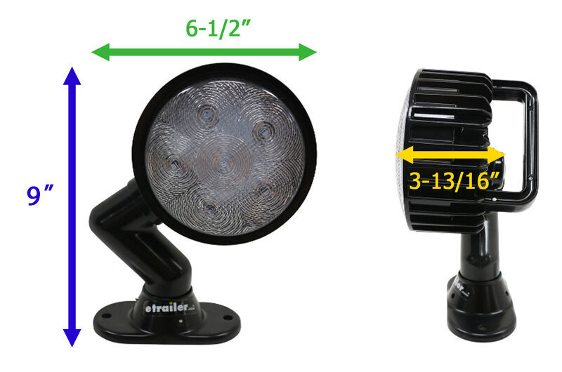 12 Volt DC 1350 Lumens Led Utility Swivel Spot Light Buyers Products 1492126