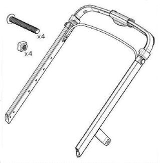 Replacement Upper Frame for Thule Spring Strollers - Silver Frame Thule ...