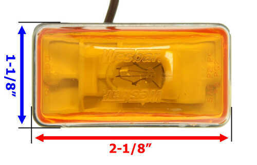 NEW WESBAR MARINE AMBER CLEAR LIGHT//STUD MOUNT WES 203233