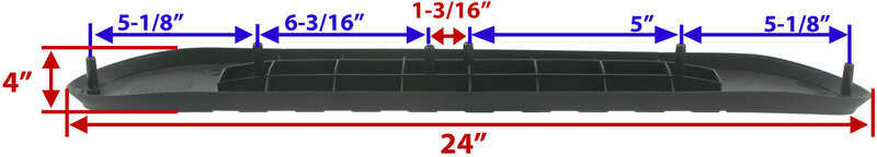 21-0001 Westin 21-0001 Platinum Series; Oval Step Bar Step Pad