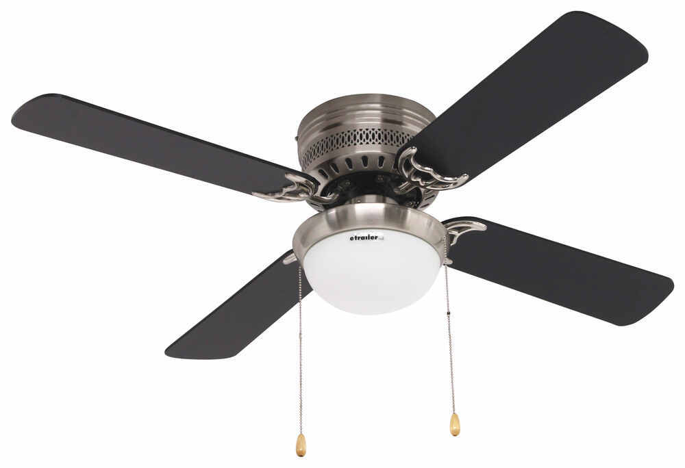 42 Hugger Style Rv Ceiling Fan With Light Kit For Rvs Brushed