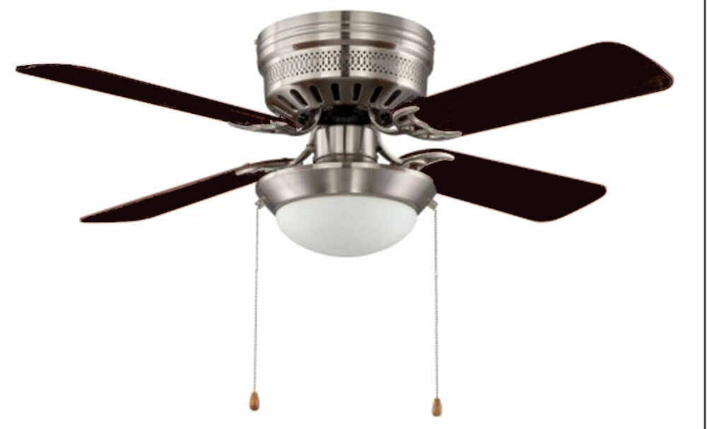 42 Hugger Style Rv Ceiling Fan With Light Kit For Rvs Brushed