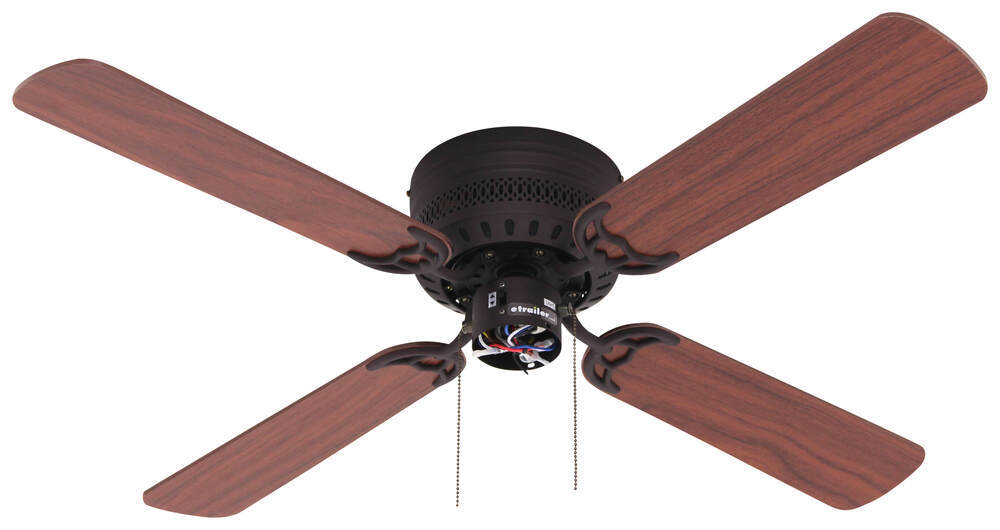 42" Hugger Style RV Ceiling Fan with Light Kit for RVs - Oil Rubbed ...