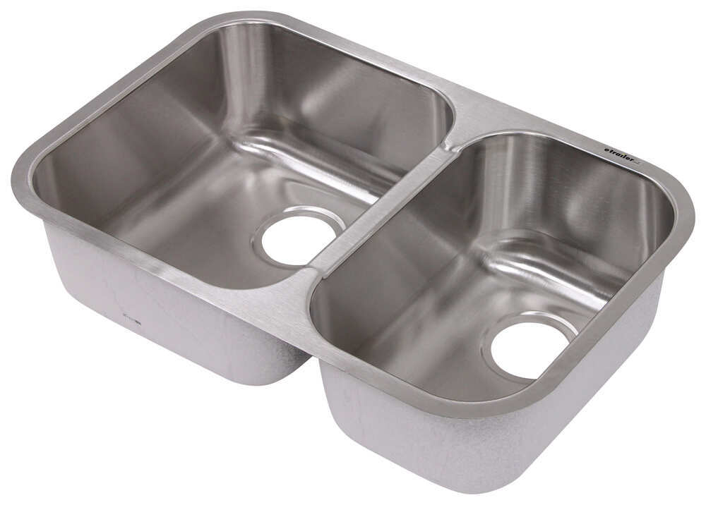 rv stainless steel double bowl kitchen sink