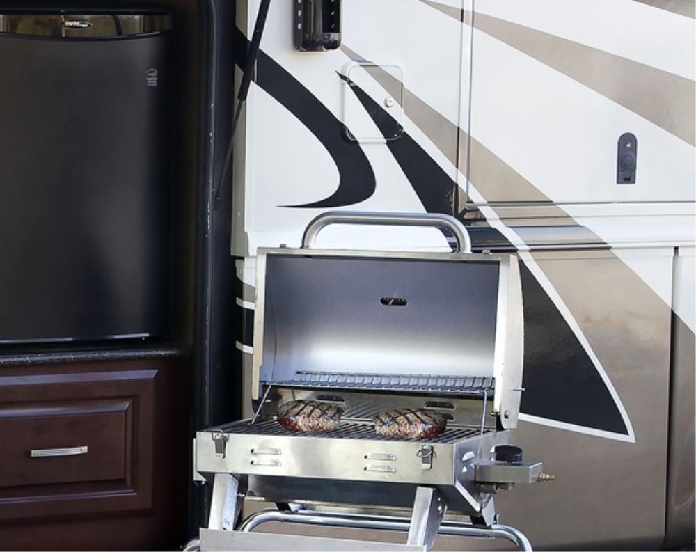 Portable Gas Grill with Carrying Bag Stainless Steel Aussie Grills