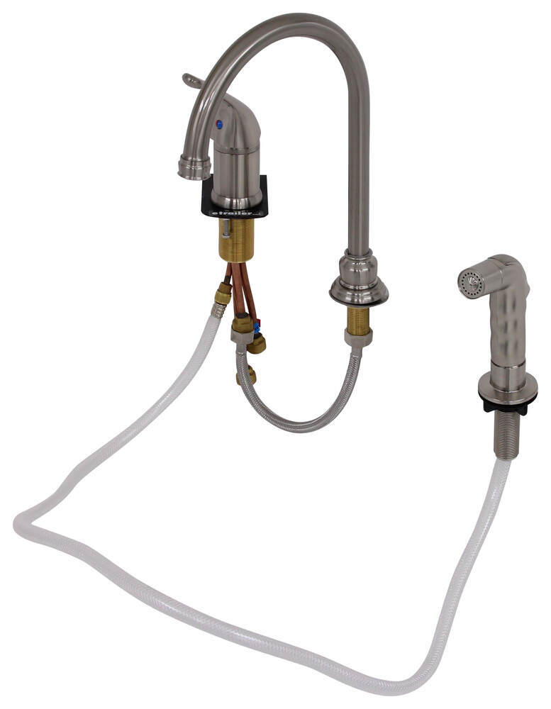 single handle rv kitchen faucet with side spray nozzle brushed nickel patrick distribution rv single handle rv kitchen faucet with side spray nozzle brushed nickel patrick distribution rv