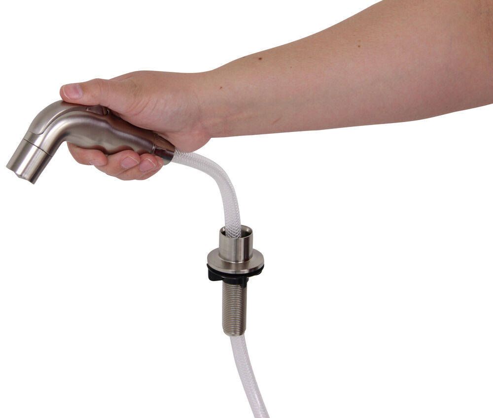single handle rv kitchen faucet with side spray nozzle brushed nickel patrick distribution rv single handle rv kitchen faucet with side spray nozzle brushed nickel patrick distribution rv